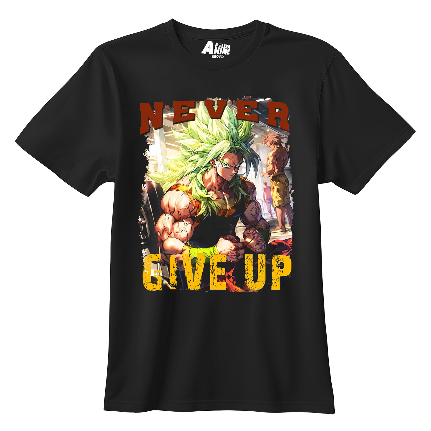 Polera Gym - Never Give Up Broly