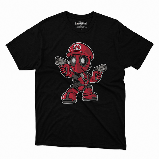 Polera Crosovers - Deadpool Mario Bros