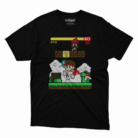 Polera Crosovers - Street Fighter Mario Bros