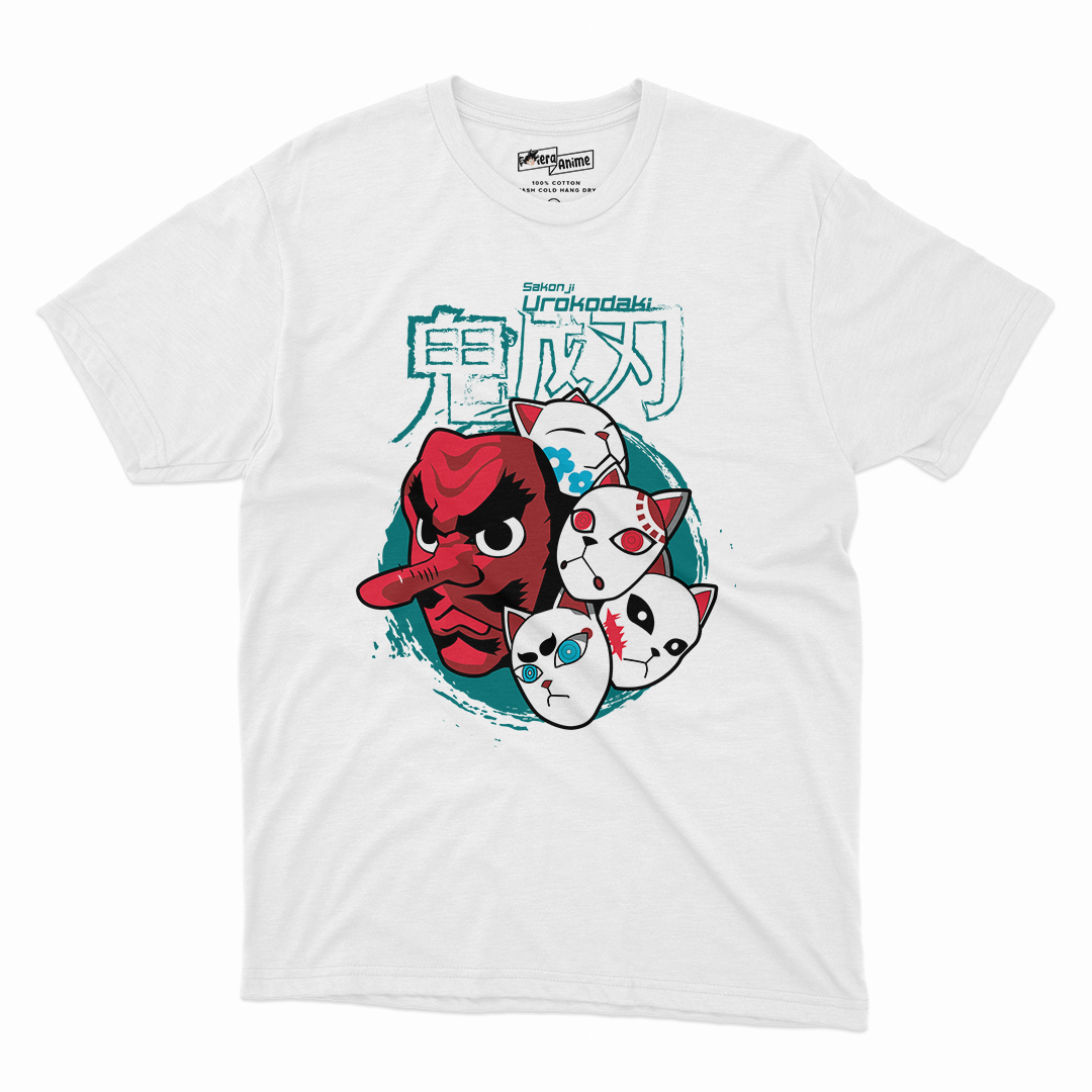 Polera Demon Slayer - Mascaras Niños