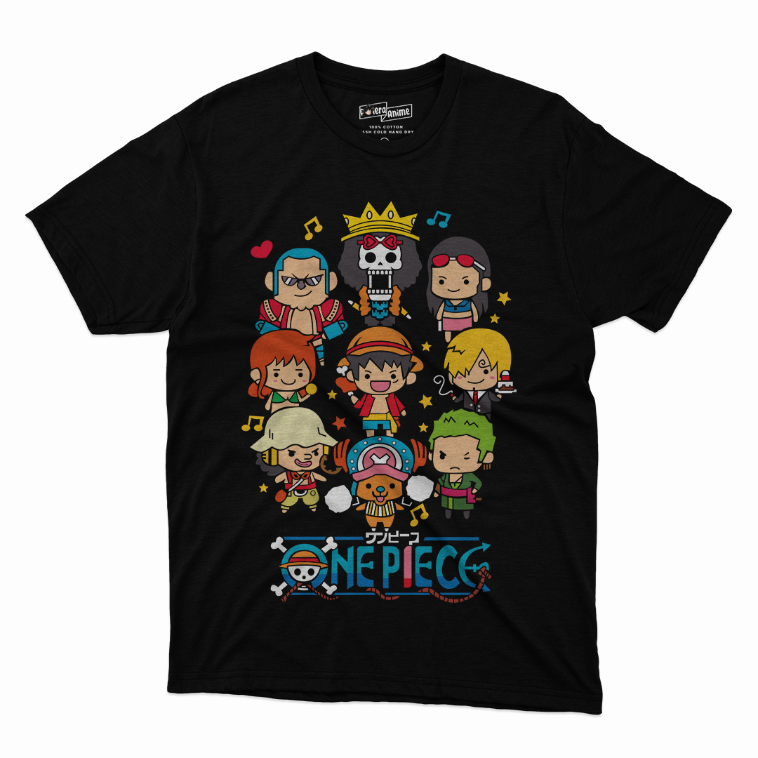 Polera Kawai - Sombreros De Pajas Chibis