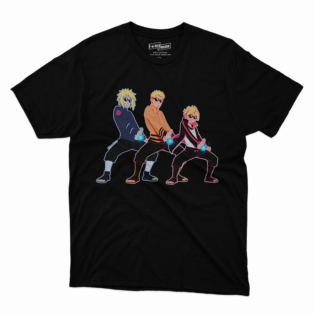 Polera Naruto - Minato x Naruto x Boruto