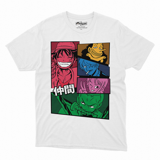 Polera One Piece - Tripulacion Sombreros De Paja