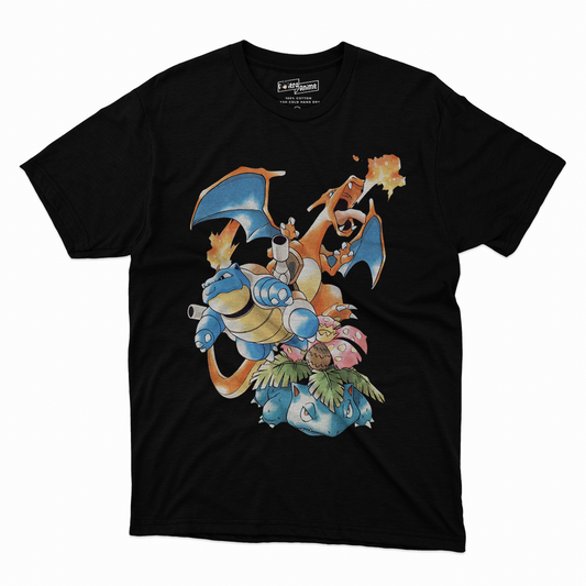 Polera Pokemon - Venusaur x Blastoise x Charizard