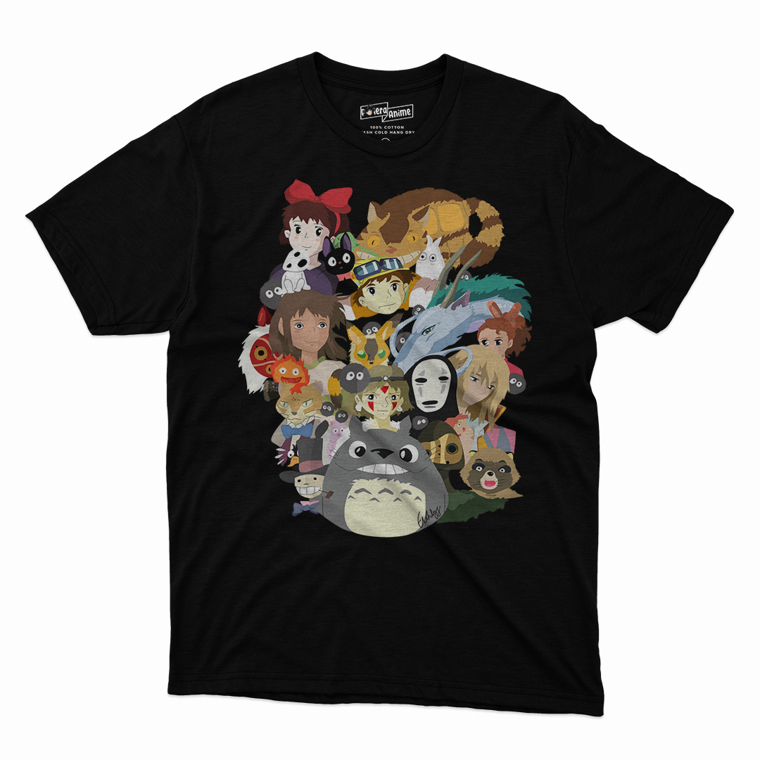 Polera Studio Ghibli- Personajes Ghibli