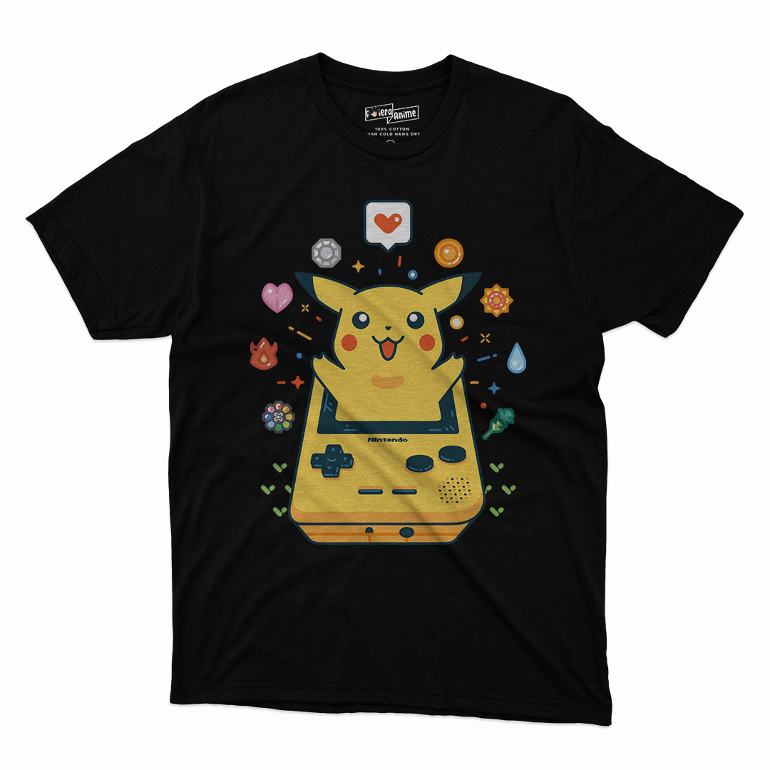 Polera Video Juegos- Pikachu Game Boy