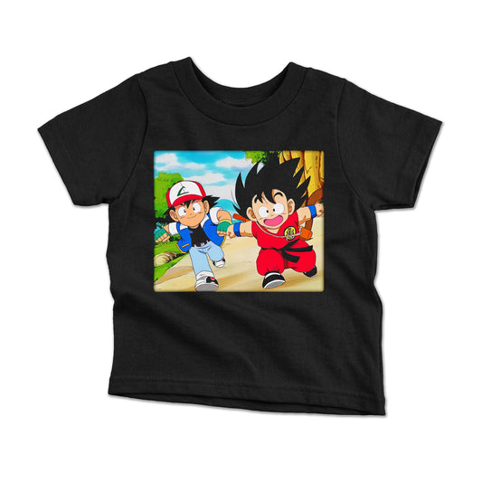 Polera Niños - Goku X Ash