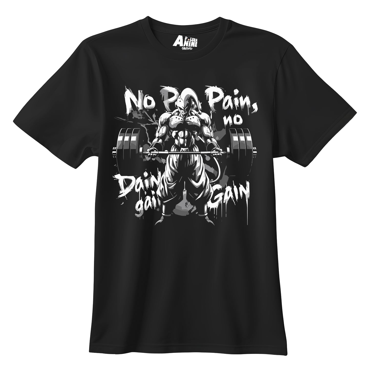 Polera Gym - Majin Boo NO PAIN NO GAIN