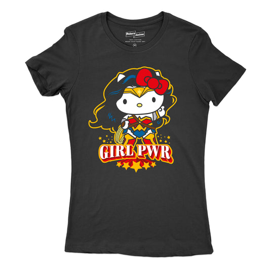 Polera Mujer -  hello Kitty X Wonder Woman