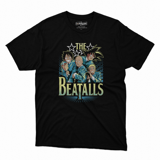 Polera Crosovers - The Beatalls Naruto Luffy Goku Saitama