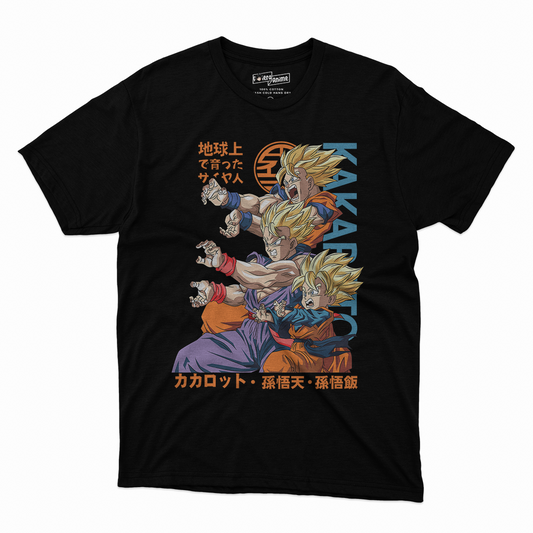 Polera Dragonball - Goku Gohan Goten Kamehameha