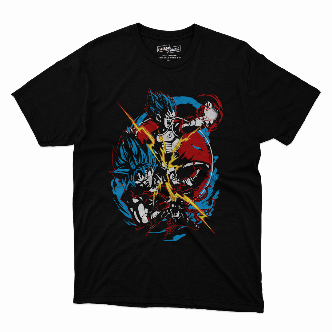 Polera Dragonball - Vegeta Goku blue