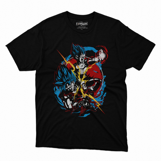 Polera Dragonball - Vegeta Goku blue