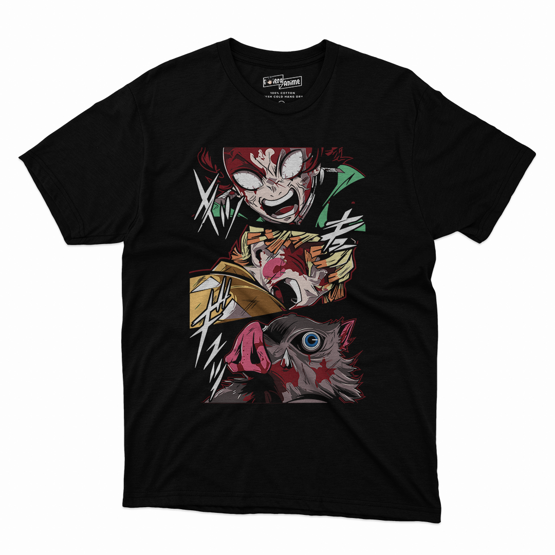 Polera Demon Slayer - Tanjiro x Inosuke x Zenitsu