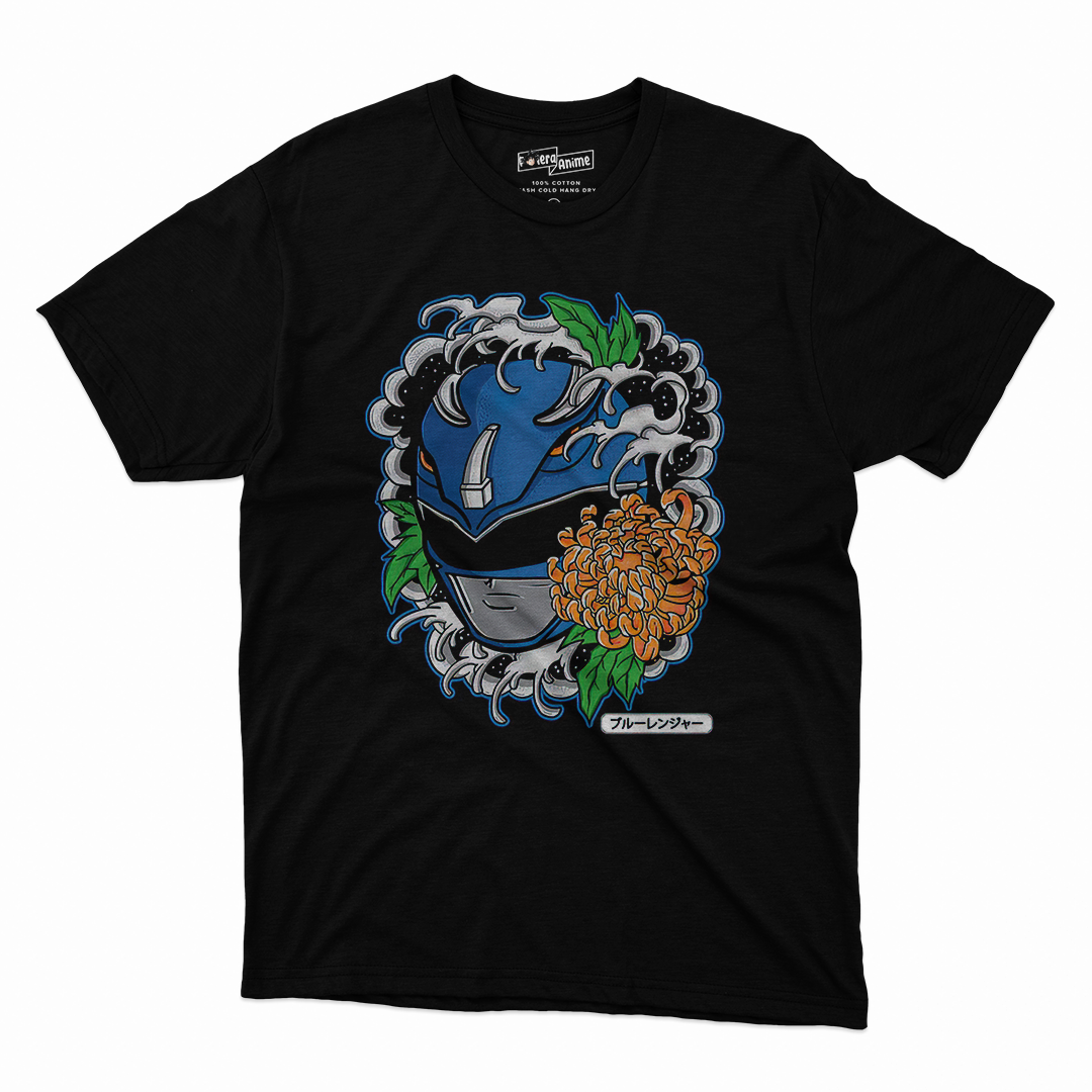 Polera Geek - Power Ranger Blue Japan Art