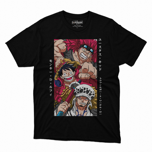 Polera One Piece - Luffy x Trafalgar x Eustass.kid