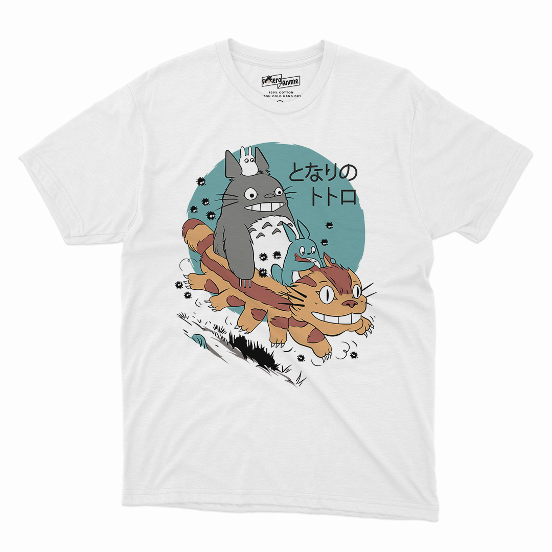 Polera Studio Ghibli-Totoro x Gato Bus