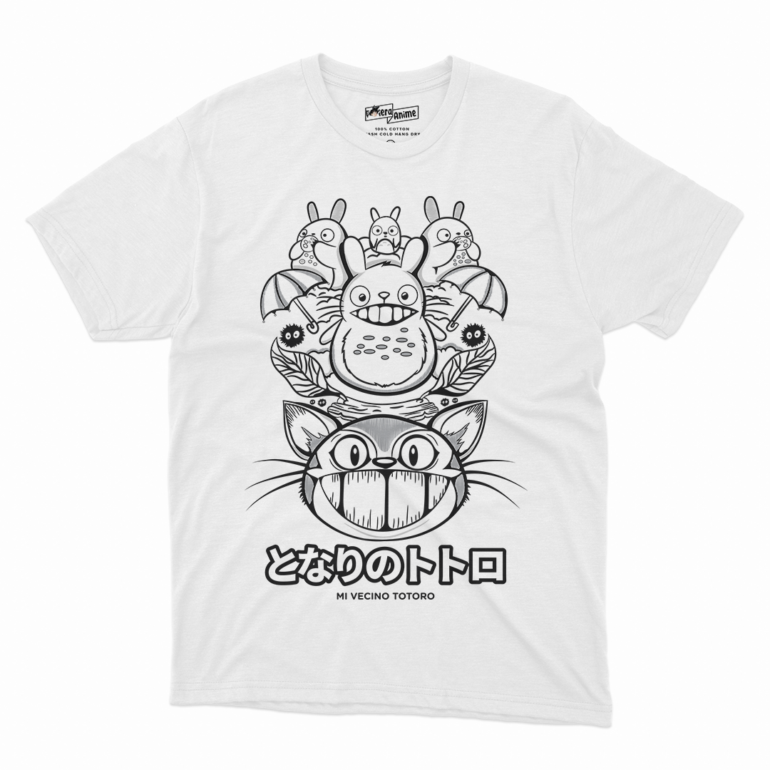 Polera Studio Ghibli- Totoro x Gato Bus