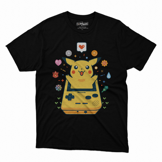 Polera Video  Juegos- Pikachu Game Boy